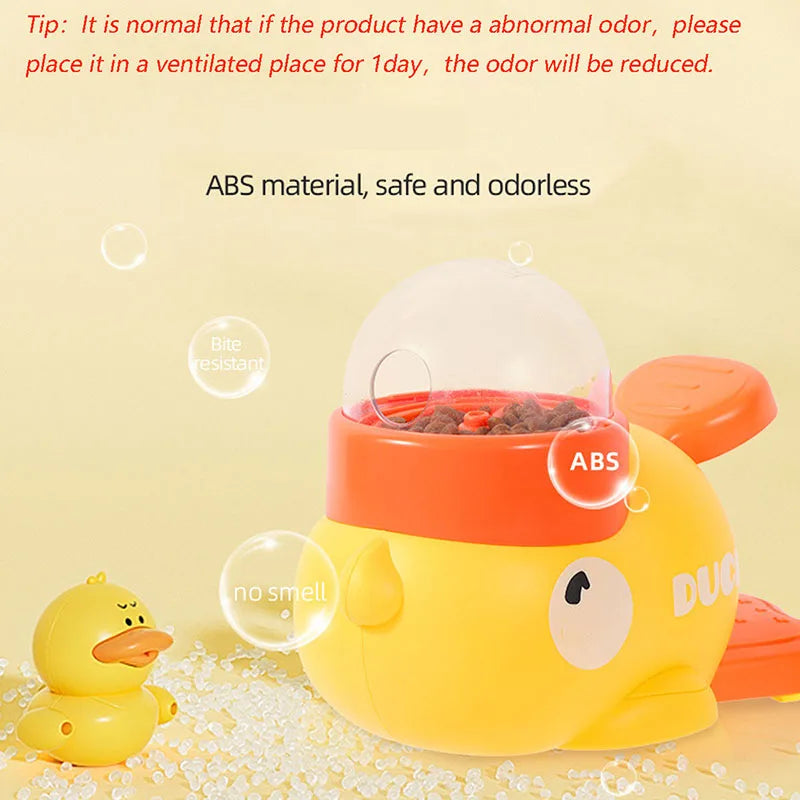 Interactive Yellow Duck Treat Dispenser