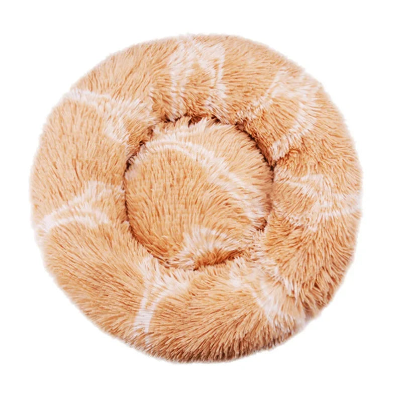 Ultra-Soft Plush Calming Round Bed