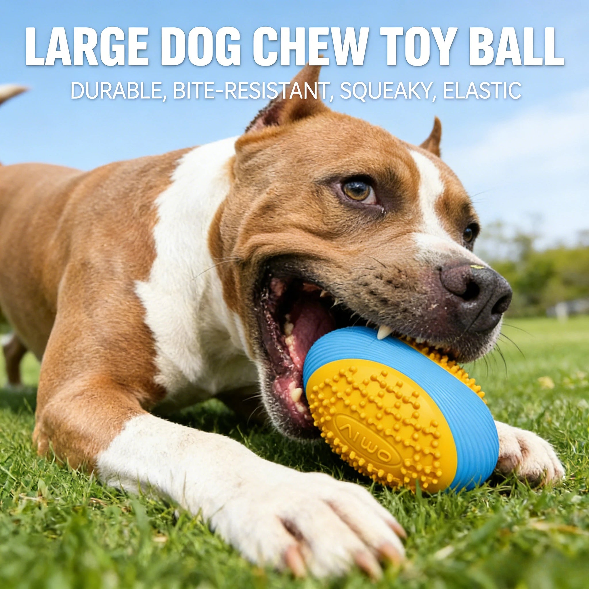 Durable Squeaky Elastic Rugby Ball