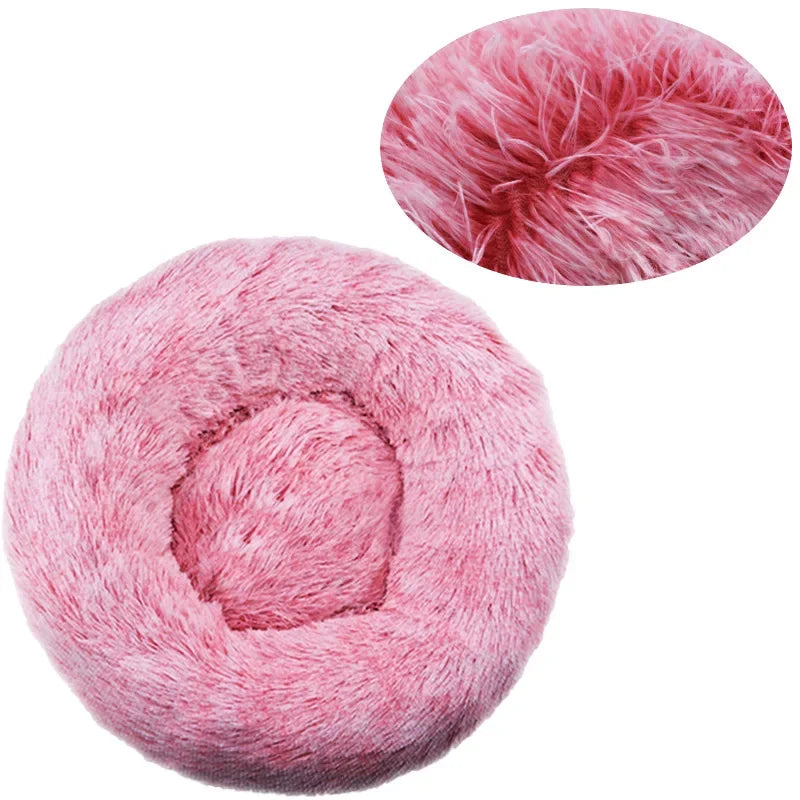 Ultra-Soft Plush Calming Round Bed