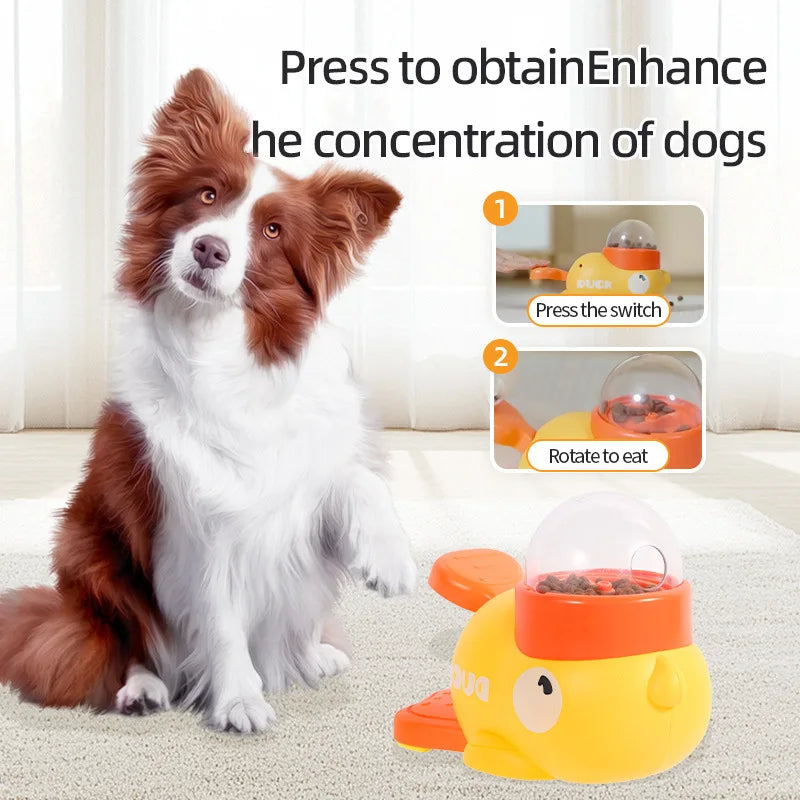 Interactive Yellow Duck Treat Dispenser