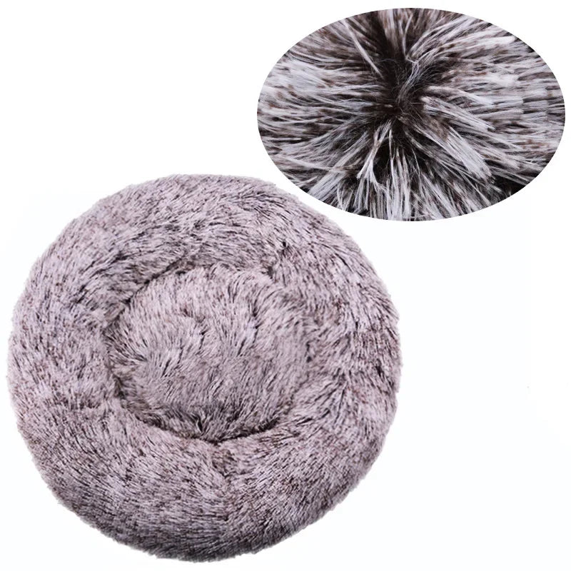 Ultra-Soft Plush Calming Round Bed