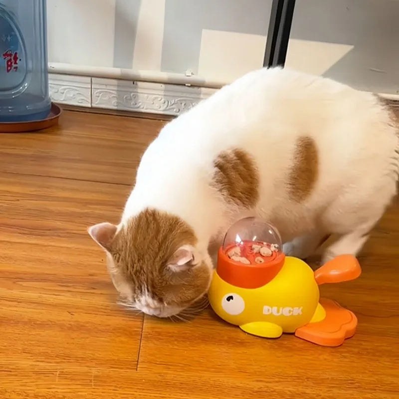 Interactive Yellow Duck Treat Dispenser