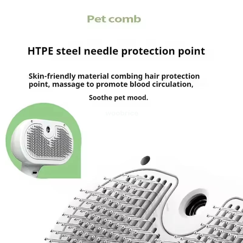 3-in-1 Electric Pet Steam Brush
