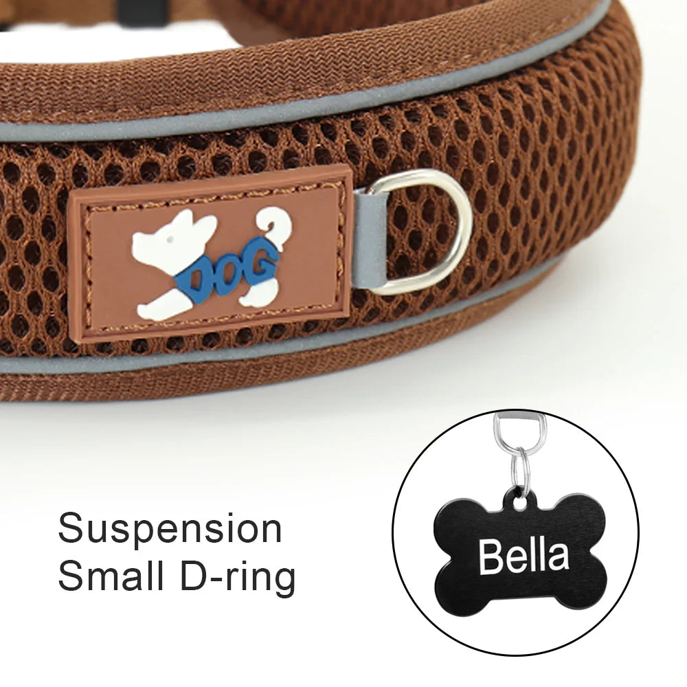 Custom Engraved Reflective Mesh Collar