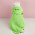 Frog Style Pet Dog Bath Towel With Cap Microfiber Quick-Drying Cat Towel Puppy Drying Pad Bath Products Absorbent Dog Bathrobe