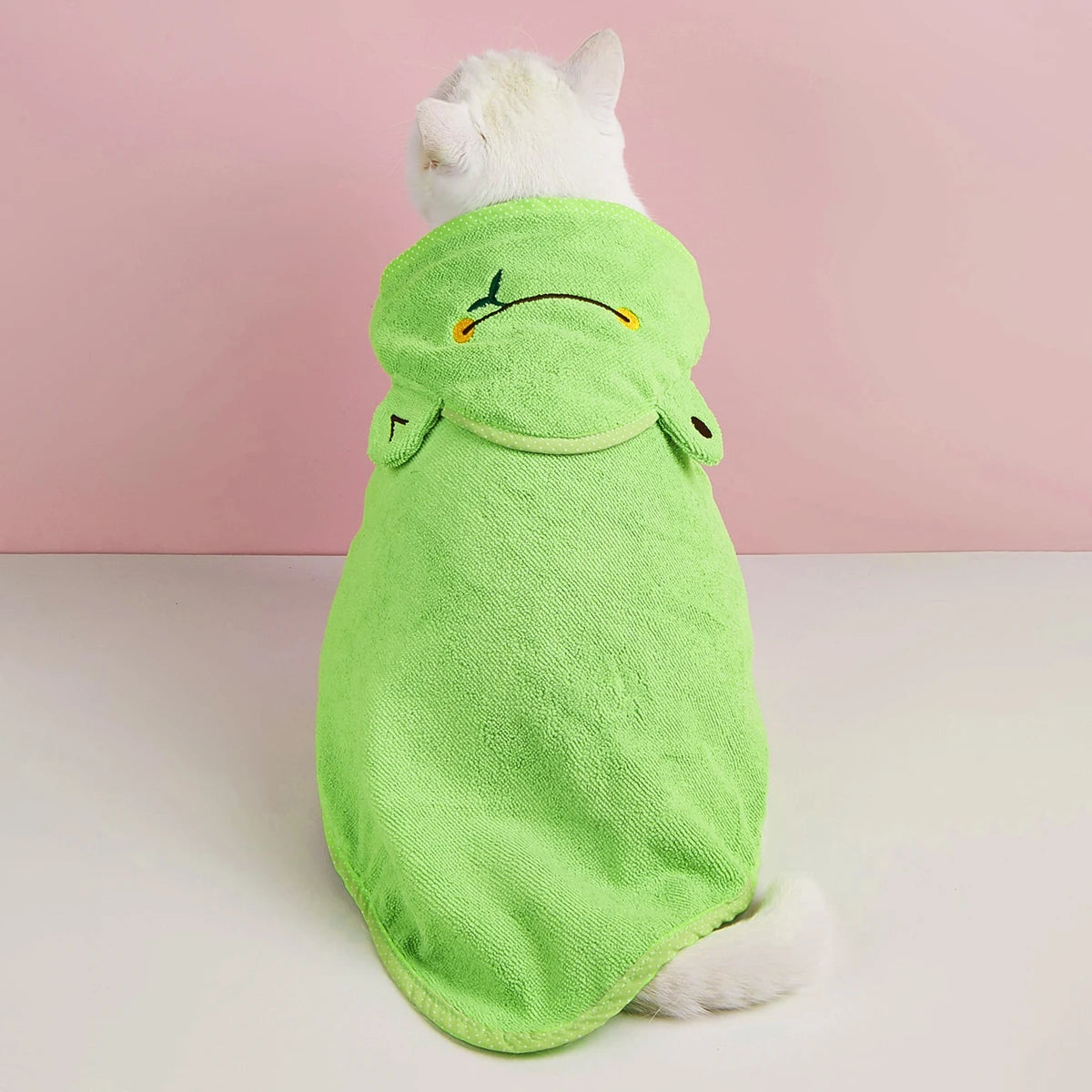 Frog Style Pet Dog Bath Towel With Cap Microfiber Quick-Drying Cat Towel Puppy Drying Pad Bath Products Absorbent Dog Bathrobe