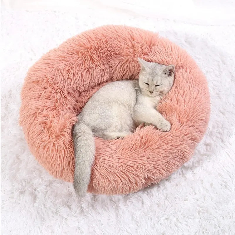 Ultra-Soft Plush Calming Round Bed