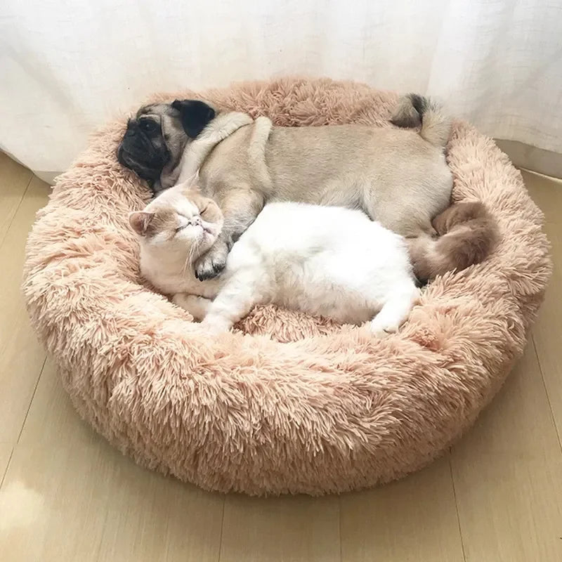 Ultra-Soft Plush Calming Round Bed