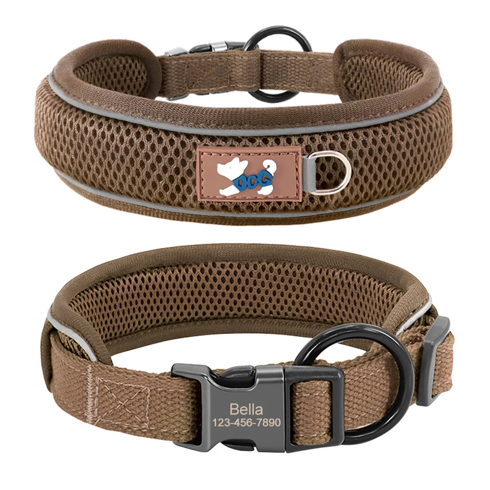 Custom Engraved Reflective Mesh Collar