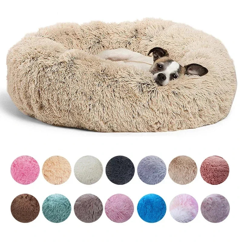 Ultra-Soft Plush Calming Round Bed
