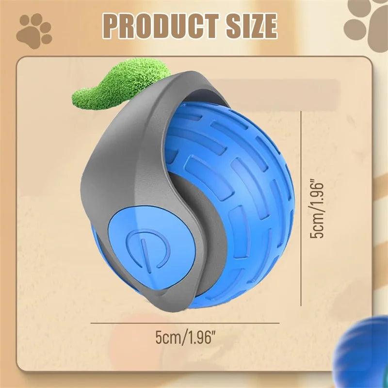 Smart Cat Toys Ball Automatic Interactive Pets Electric Rolling Teaser USB Rechargeable Kitty Moving Bouncing ball Birthday gift