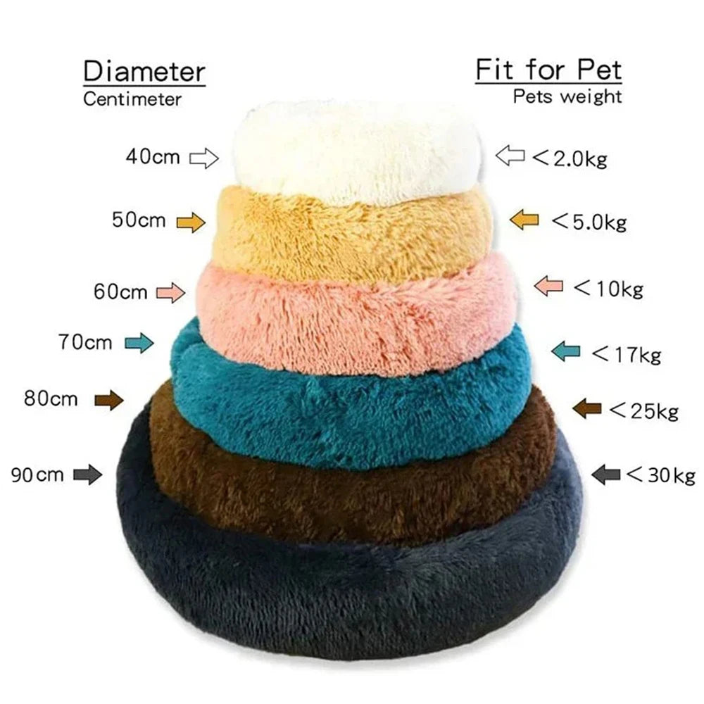 Ultra-Soft Plush Calming Round Bed