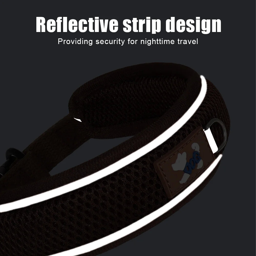 Custom Engraved Reflective Mesh Collar