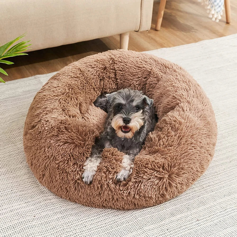 Ultra-Soft Plush Calming Round Bed