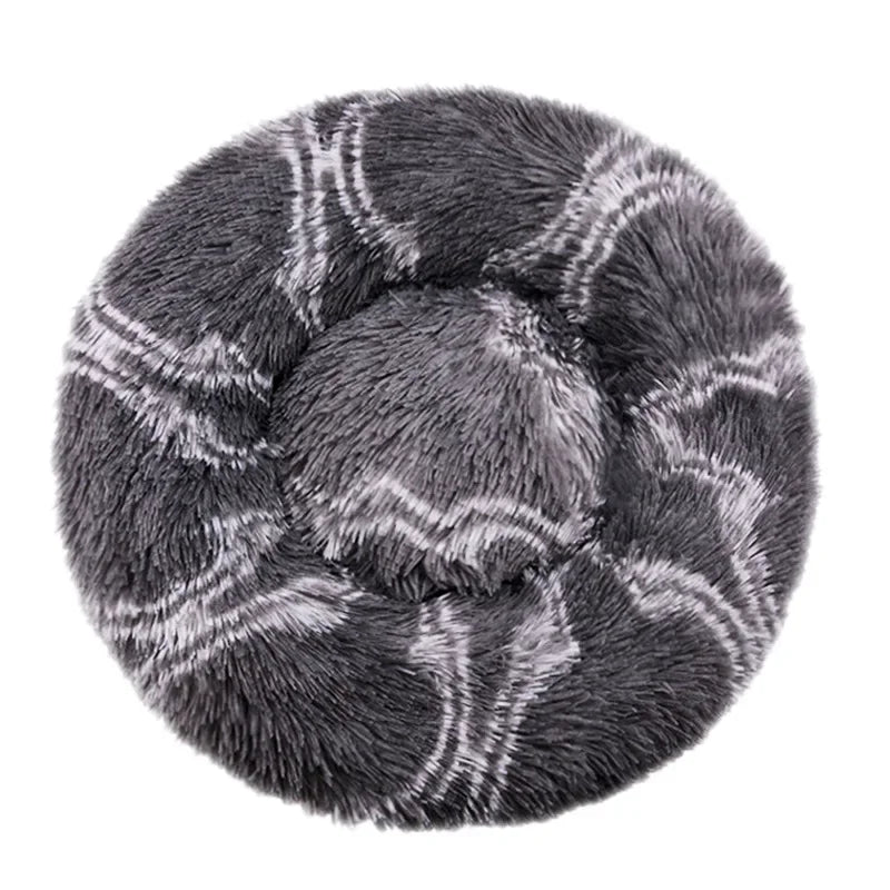 Ultra-Soft Plush Calming Round Bed