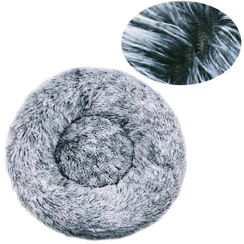 Ultra-Soft Plush Calming Round Bed
