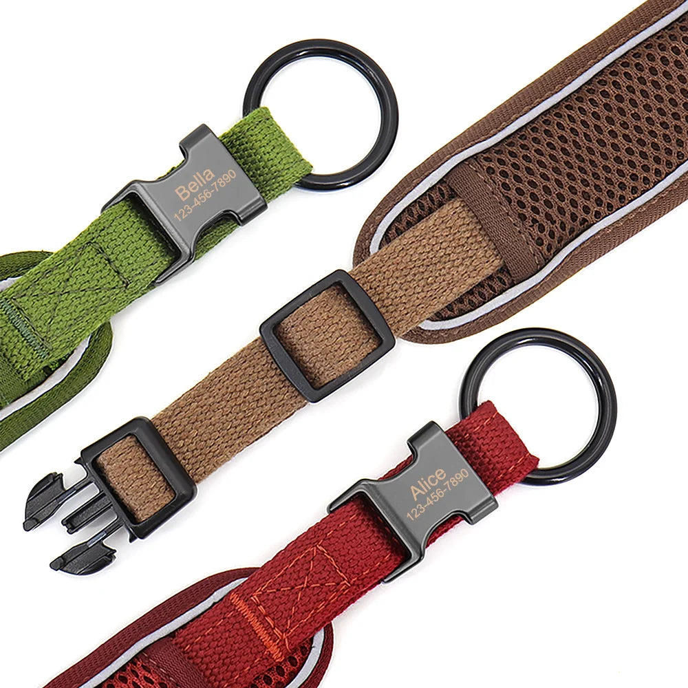 Custom Engraved Reflective Mesh Collar