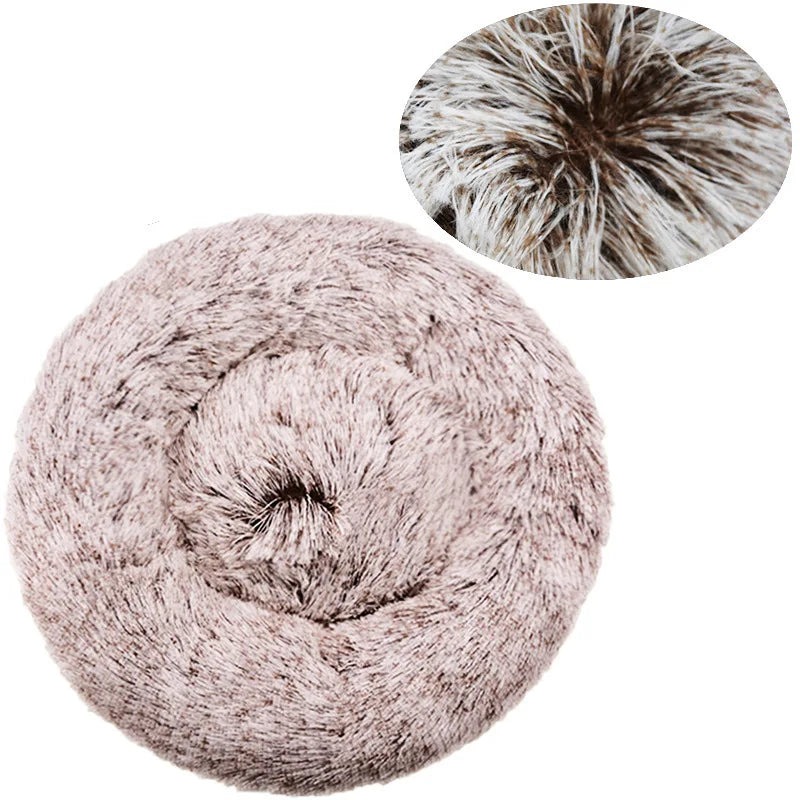 Ultra-Soft Plush Calming Round Bed
