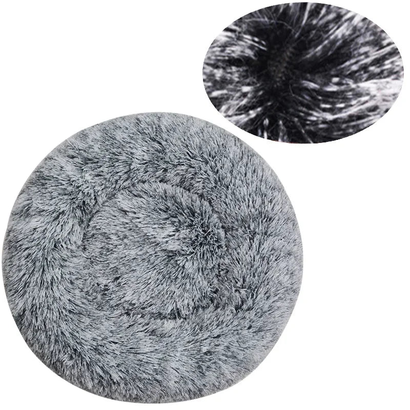 Ultra-Soft Plush Calming Round Bed