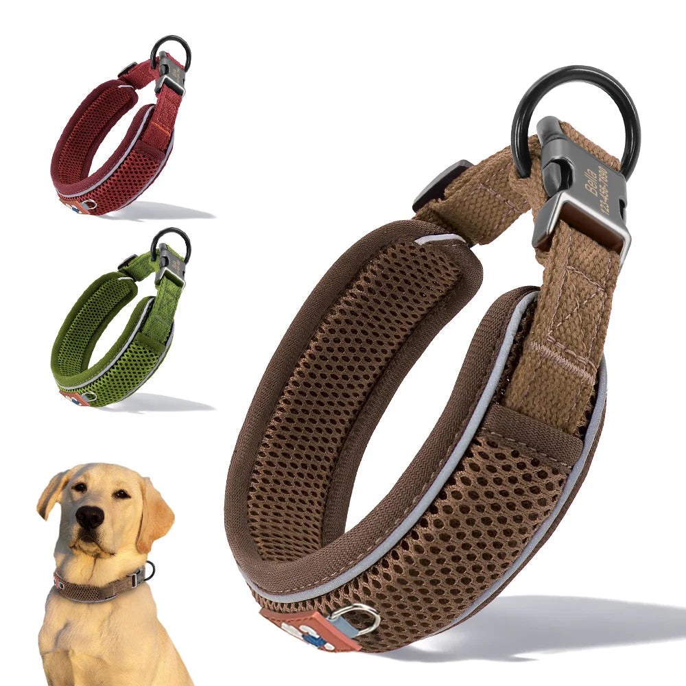 Custom Engraved Reflective Mesh Collar