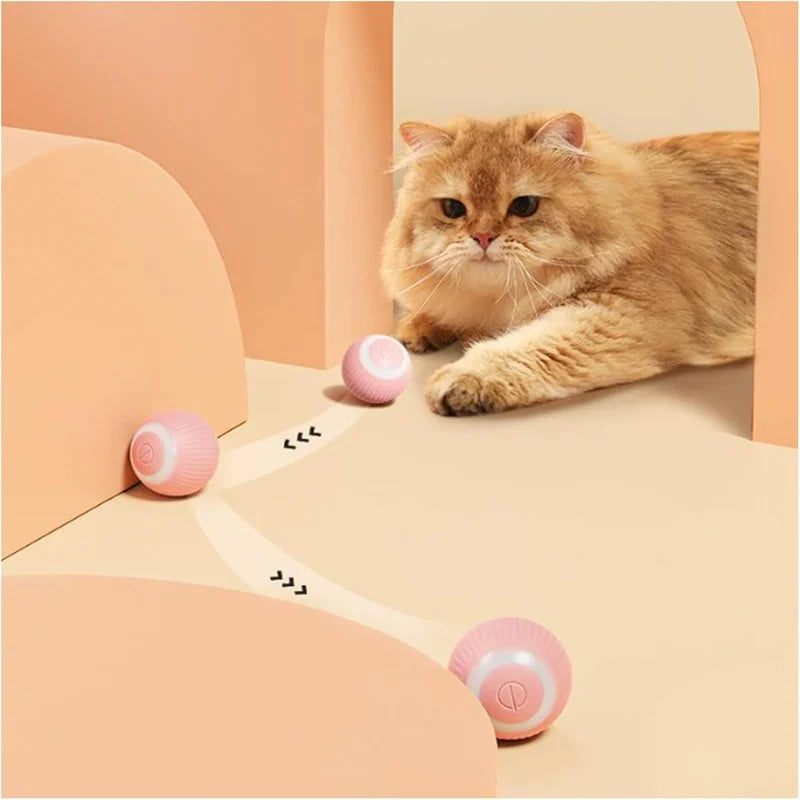 Smart Cat Toys Ball Automatic Interactive Pets Electric Rolling Teaser USB Rechargeable Kitty Moving Bouncing ball Birthday gift
