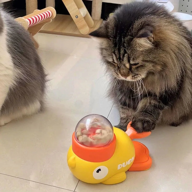 Interactive Yellow Duck Treat Dispenser