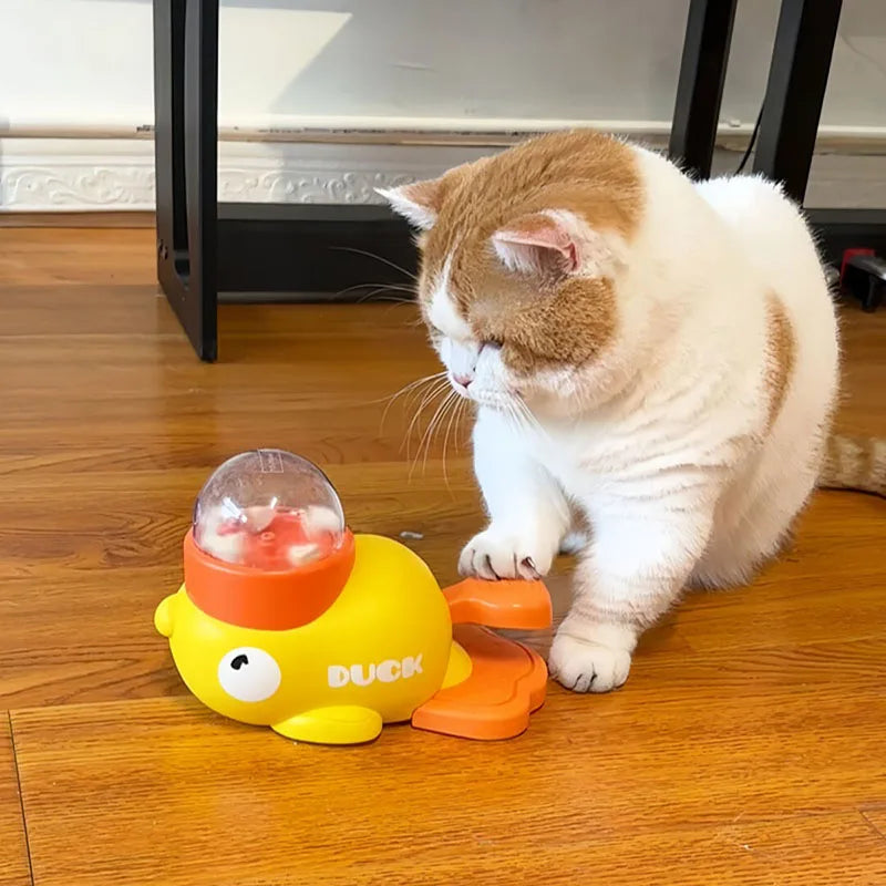 Interactive Yellow Duck Treat Dispenser