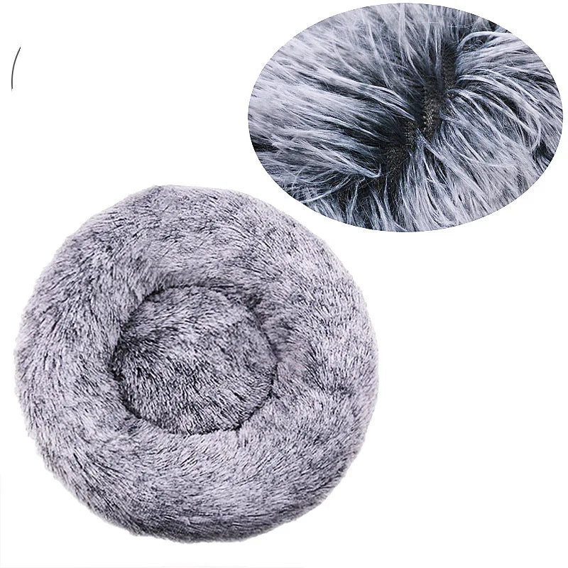Ultra-Soft Plush Calming Round Bed
