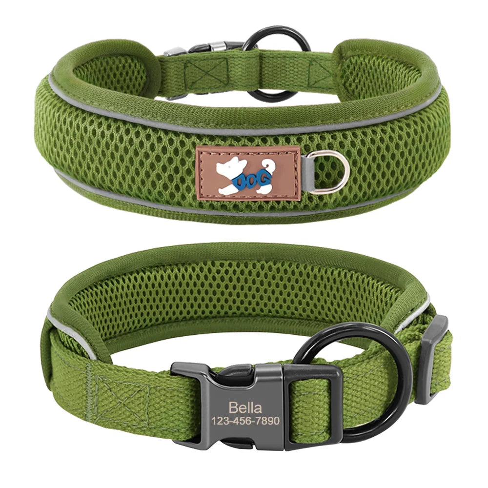 Custom Engraved Reflective Mesh Collar
