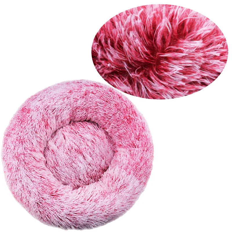 Ultra-Soft Plush Calming Round Bed